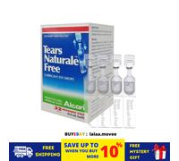 2 x ALCON TEARS NATURALE FREE lubrificante collirio secco 32 fiale (0,8 ml/ci...