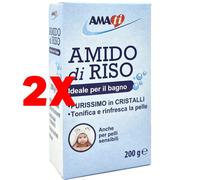 12 X Amati Amido di Riso Purissimo in Cristalli per Bagno 200 grammi