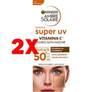 2 X AMBRESOLAIRE Fluido Viso SPF50+ Anti Macchie con Vitamina C 40 ml