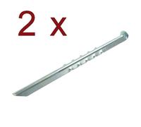 2 x anello per tenda 40 cm metallo scanalato