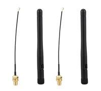 2 x antenna Lorawan 900-1800 MHZ 3 Dbi GSM RP-SMA spina in gomma impermeabile + prolunga piccolo da IPX a SMA