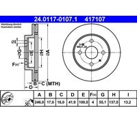 Ate Disco Freno 24.0117-0107.1