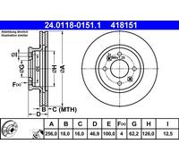 ATE Discofreno 24.0118-0151.1