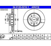 2 x ATE 24.0120-0216.1 Disco freno per SUZUKI