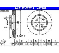 Ate Disco Freno Anteriore - Suzuki Swift Iv (10-) 422282