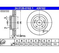 ATE Discofreno 24.0126-0162.1