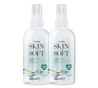 2 x Avon Large Skin So Soft Dry Oil Spray, formulato con olio di jojoba e vitamina E per bloccare l'umidità, 2 x 250 ml