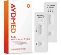 2 x Aydmed Test Helicobacter Pylori | Risultati in 10 minuti | Kit per il test H Pylori per l'autoanalisi domestica delle ulcere gastriche e della gastrite | 98% di precisione