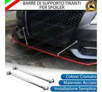 2 X BARRE SUPPORTO TIRANTI CROMATE PARAURTI SPOILER PER JAGUAR XK MK2