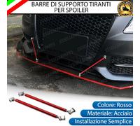 2 X BARRE SUPPORTO TIRANTI ROSSI PARAURTI SPOILER PER VOLKSWAGEN PASSAT CC