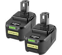 2 X Batteria di ricambio per Ryobi RB18L50 18V 5.5Ah Batteria di ricambio RB18L50 RB18L40 RB18L25 RB18L15 RB18L13 P108 P107 P122 P104 P105 P102