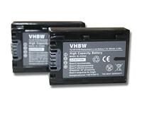 2 x Batteria vhbw 600mAh compatibile con Videocamera Fotocamera Sony Handycam HDR-CX690EB, HDR-PJ220EB, HDR-PJ320EB, HDR-PJ650E, HDR-PJ650V, NEX-VG30E