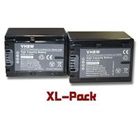 2 x Batterie VHBW 1300mAh compatibile con Videocamera Sony HDR-XR100E, HDR-CX116E, DCR-SR47E, HDR-XR105E, HDR-CX150E, DCR-SR48E, HDR-XR106E