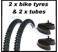 2 X Bicicletta 24 X 1.95 Pneumatici E Camera D'Aria Mountain Bike MTB OFF ROAD