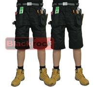 2 X Blackrock Uomo da Lavoro Resistente Cargo Corto Combattimento Attrezzo Pants