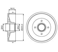 2 x BOSCH 0 986 477 172 Tamburo freno per RENAULT