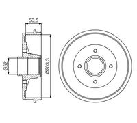 2 x BOSCH 0 986 477 175 Tamburo freno per RENAULT