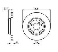 COPPIA DISCHI FRENO ANT BOSCH BMW 3 330 XD 135KW 00>03 0986478012