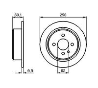 Bosch BD37 Dischi freno, Certificato ECE-R90, 1 set di 2 dischi