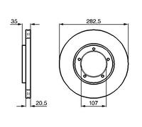 2 x BOSCH 0 986 478 097 Disco freno per PORSCHE