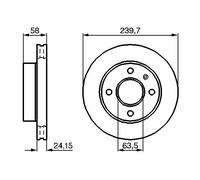 2 x BOSCH 0 986 478 148 Disco freno per FORD