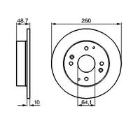 BOSCH Set Dischi Freno BD141 - Dischi Freno Ventilati di Ghisa di 259.5 mm - Asse Posteriore - Conformi al regolamento ECE-R90 - Ottimizzati per Ridurre Rumore, Calore e Corrosione - 2 Dischi