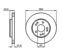 2 x BOSCH 0 986 478 186 Disco freno per MERCEDES-BENZ