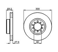 2x Disco freno ventilato 0 986 478 197 BOSCH per MERCEDES-BENZ CLASSE S