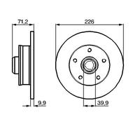 2 x BOSCH 0 986 478 332 Disco freno per SEAT,VW