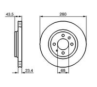2 x BOSCH 0 986 478 375 Disco freno per SAAB