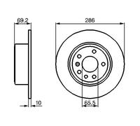 2 x BOSCH 0 986 478 436 Disco freno per HOLDEN,OPEL,SAAB,VAUXHALL