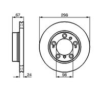 2 x BOSCH 0 986 478 477 Disco freno per PORSCHE