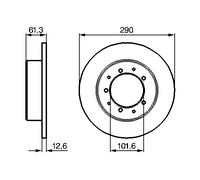 2 x BOSCH 0 986 478 656 Disco freno per LAND ROVER