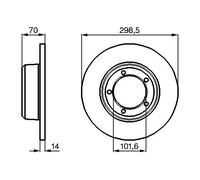 2 x BOSCH 0 986 478 827 Disco freno per LAND ROVER