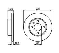 2 x BOSCH 0 986 478 859 Disco freno per SKODA,VW