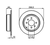 BOSCH Set Dischi Freno BD776 - Dischi Freno Ventilati di Ghisa di 290.5 mm - Asse Posteriore - Conformi al regolamento ECE-R90 - Ottimizzati per Ridurre Rumore, Calore e Corrosione - 2 Dischi