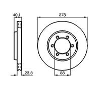 2 x BOSCH 0 986 478 967 Disco freno per DAEWOO,SSANGYONG