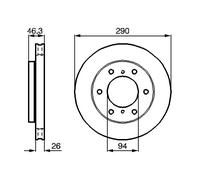 2 x BOSCH 0 986 478 990 Disco freno per MITSUBISHI