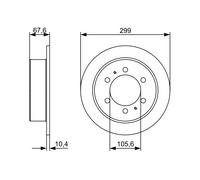 2 x BOSCH 0 986 478 999 Disco freno per DAEWOO,SSANGYONG