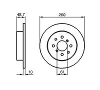 2 x BOSCH 0 986 479 014 Disco freno per HONDA,MG