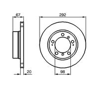 2 x BOSCH 0 986 479 079 Disco freno per PORSCHE