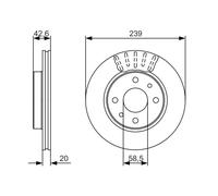 BOSCH 0 986 479 082 Disco freno
