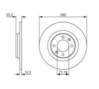 Disco freno BOSCH 0 986 479 118 posteriore, pieno, altamente carbonizzato, 1 Pezzo