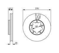 Bosch BD1659 Dischi freno, 1 set di 2 dischi