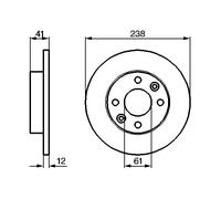 2 x BOSCH 0 986 479 165 Disco freno per DACIA,RENAULT
