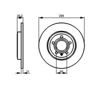 Bosch BD1117 Dischi freno, Certificato ECE-R90, 1 set di 2 dischi