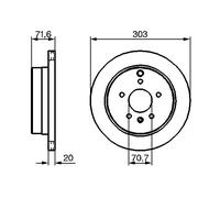2 x BOSCH 0 986 479 268 Disco freno per CHEVROLET,OPEL,VAUXHALL