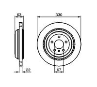 COPPIA DISCHI FRENO POST BOSCH MERCEDES-BENZ CLASSE GL 350 I 4X4 165KW 09>12 ...