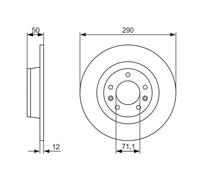 2 x BOSCH 0 986 479 311 Disco freno per PEUGEOT