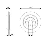 2 x BOSCH 0 986 479 330 Disco freno per MERCEDES-BENZ